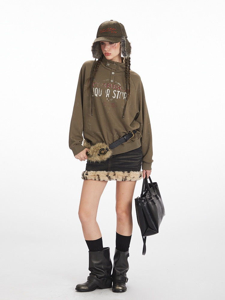 Archive Utility Mock Neck Sweatshirt