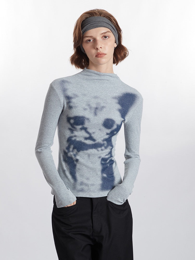 Pixel Cat Long Sleeve Top