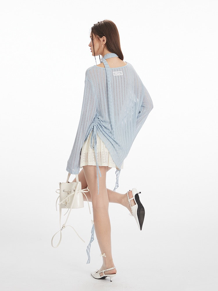 Archive Drape Scarf Knit Top