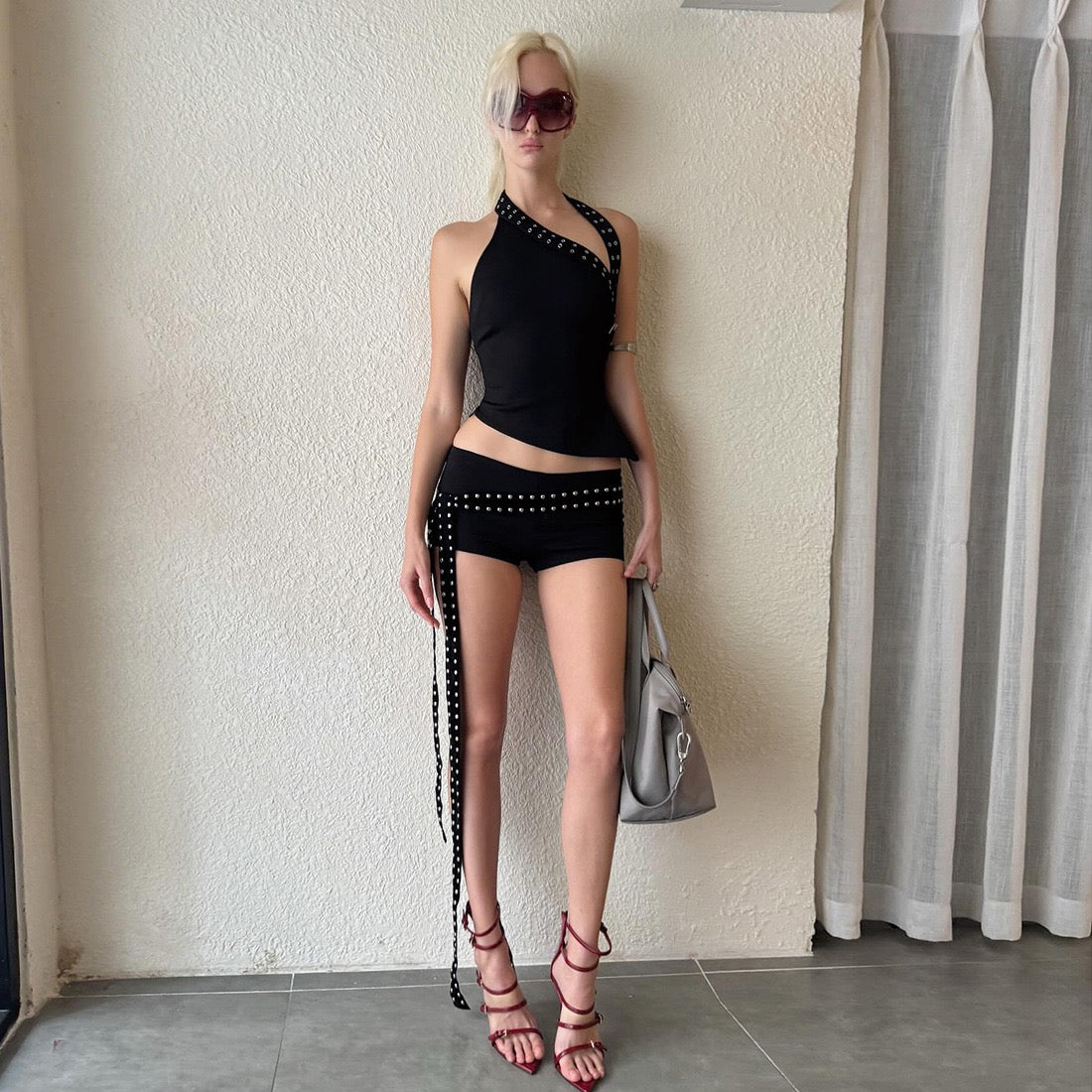 Rebel Muse Studded Halter Set