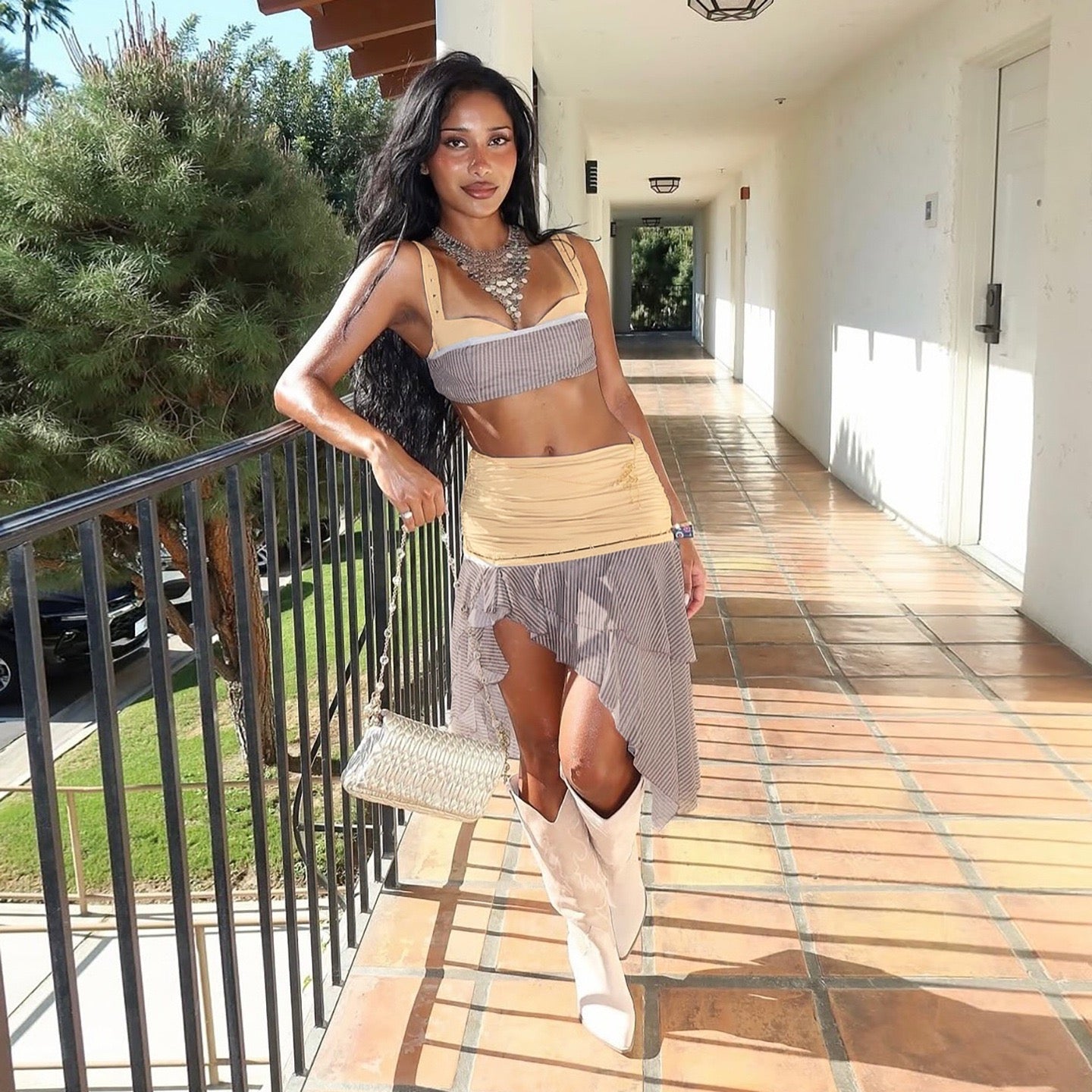 Desert Muse Asymmetrical Skirt Set