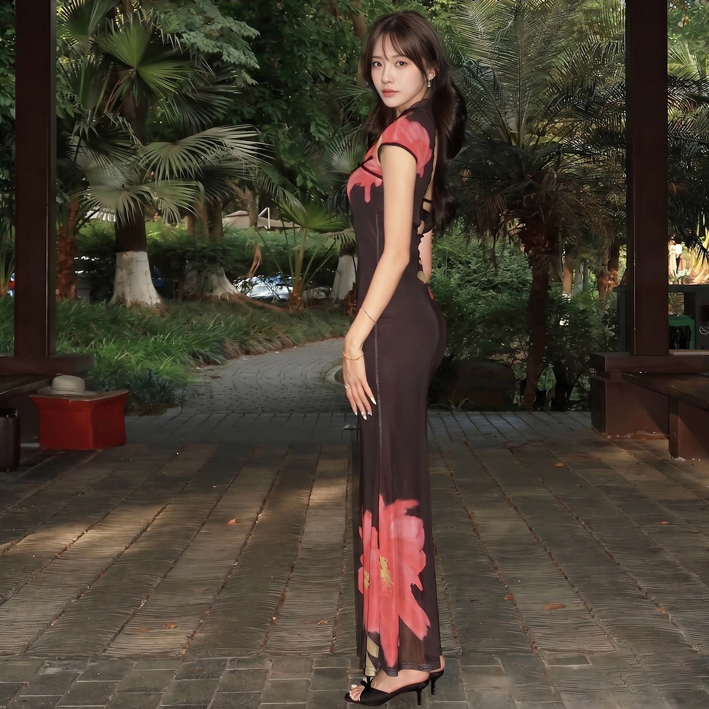 Camellia Bloom Maxi Dress
