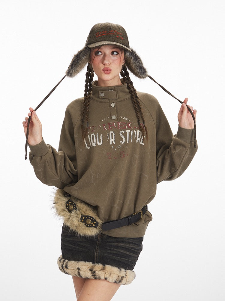 Archive Utility Mock Neck Sweatshirt