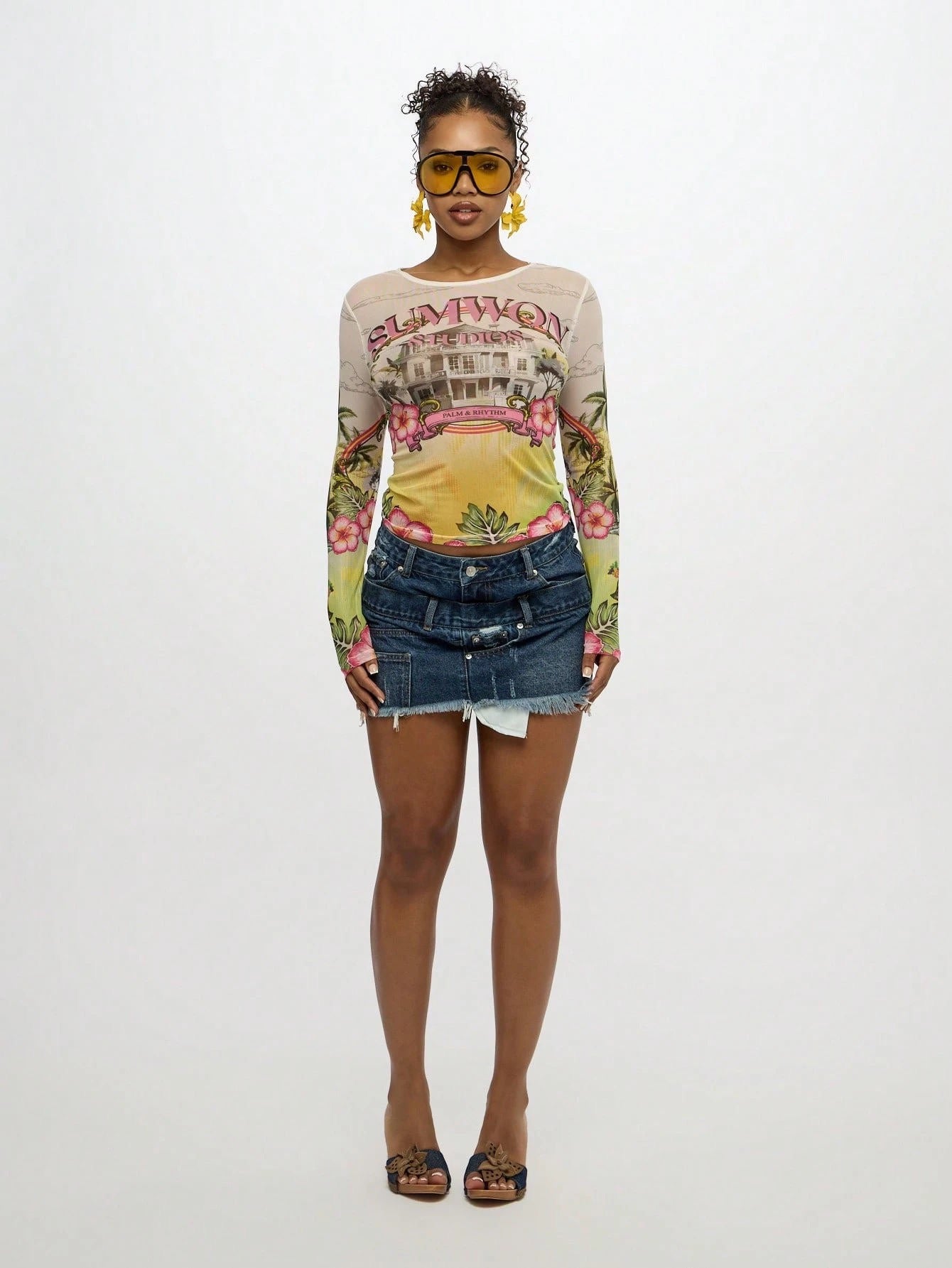 Sunset Riviera Mesh Top