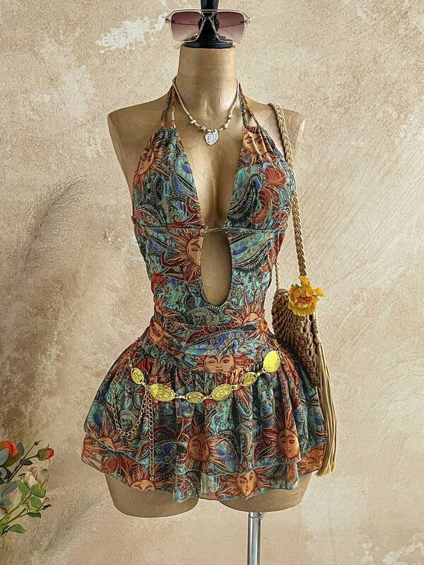 Solstice Boho Halter Romper