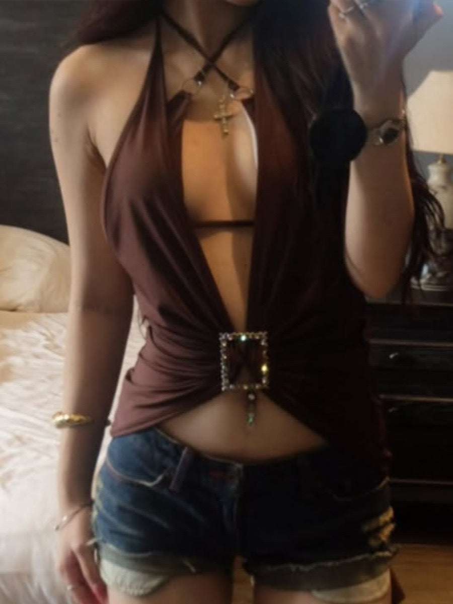 Midnight Muse Halter Top ✨