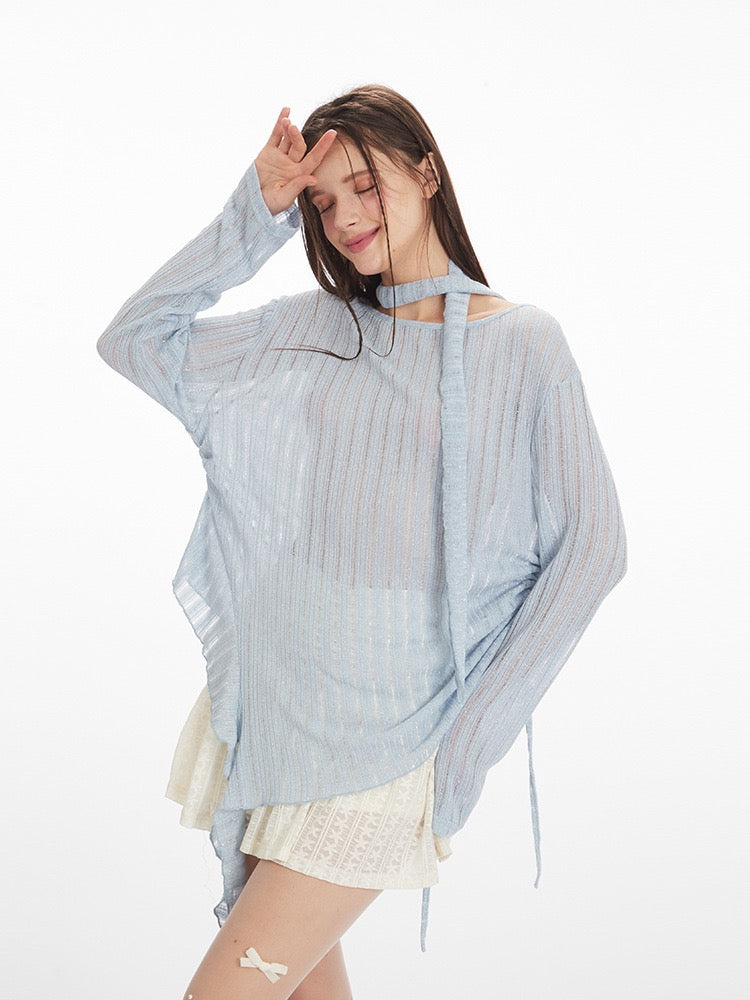 Archive Drape Scarf Knit Top