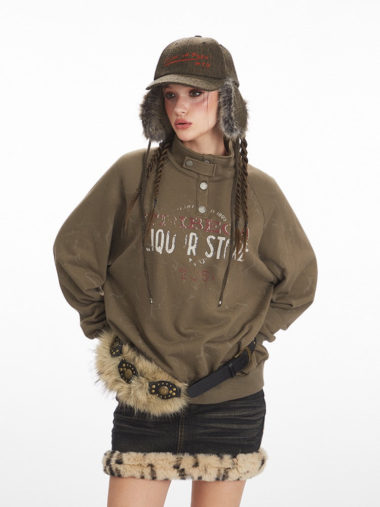 Archive Utility Mock Neck Sweatshirt