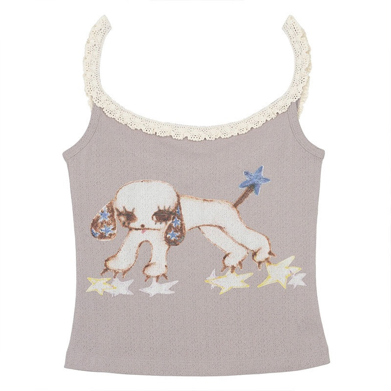 Star Puppy Lace Cami