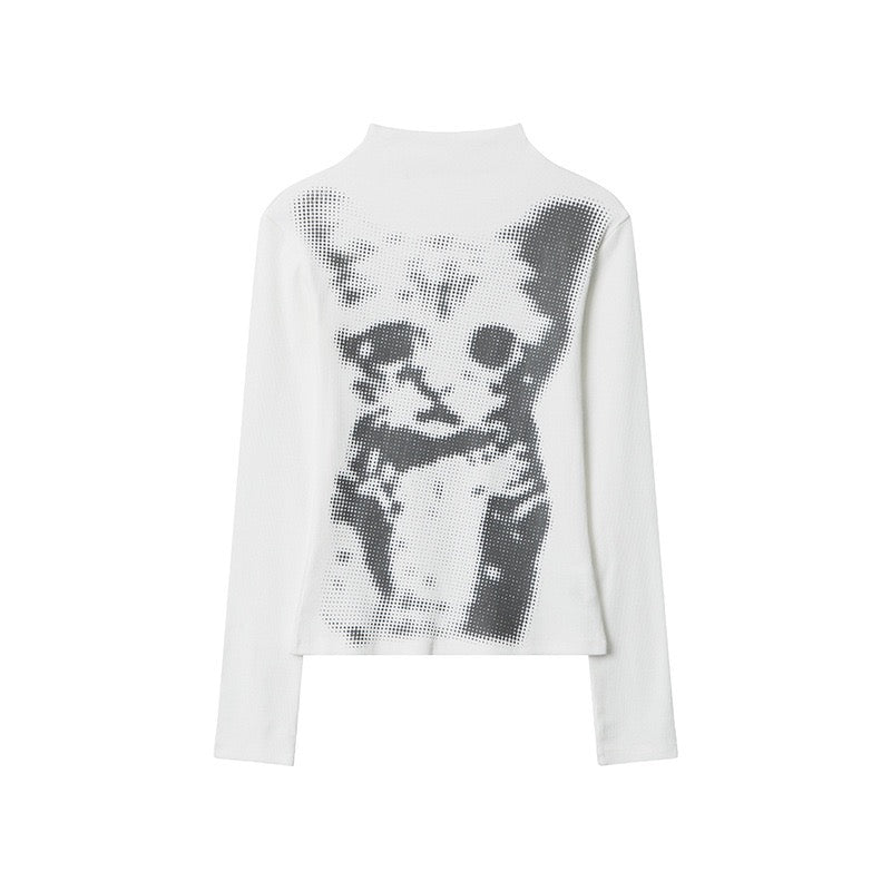 Pixel Cat Long Sleeve Top