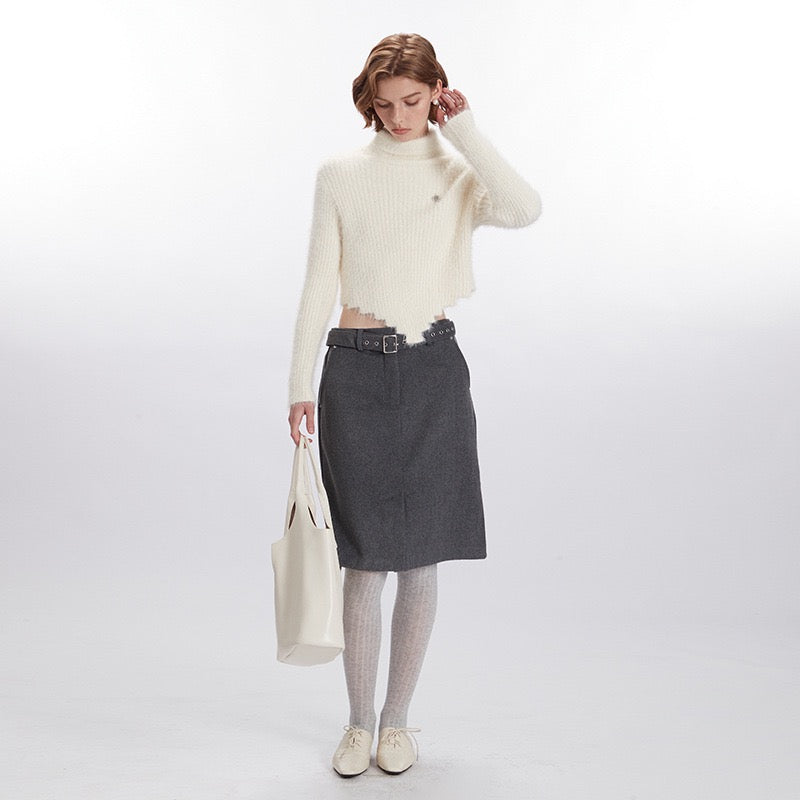 Snow Muse Fuzzy Knit Sweater