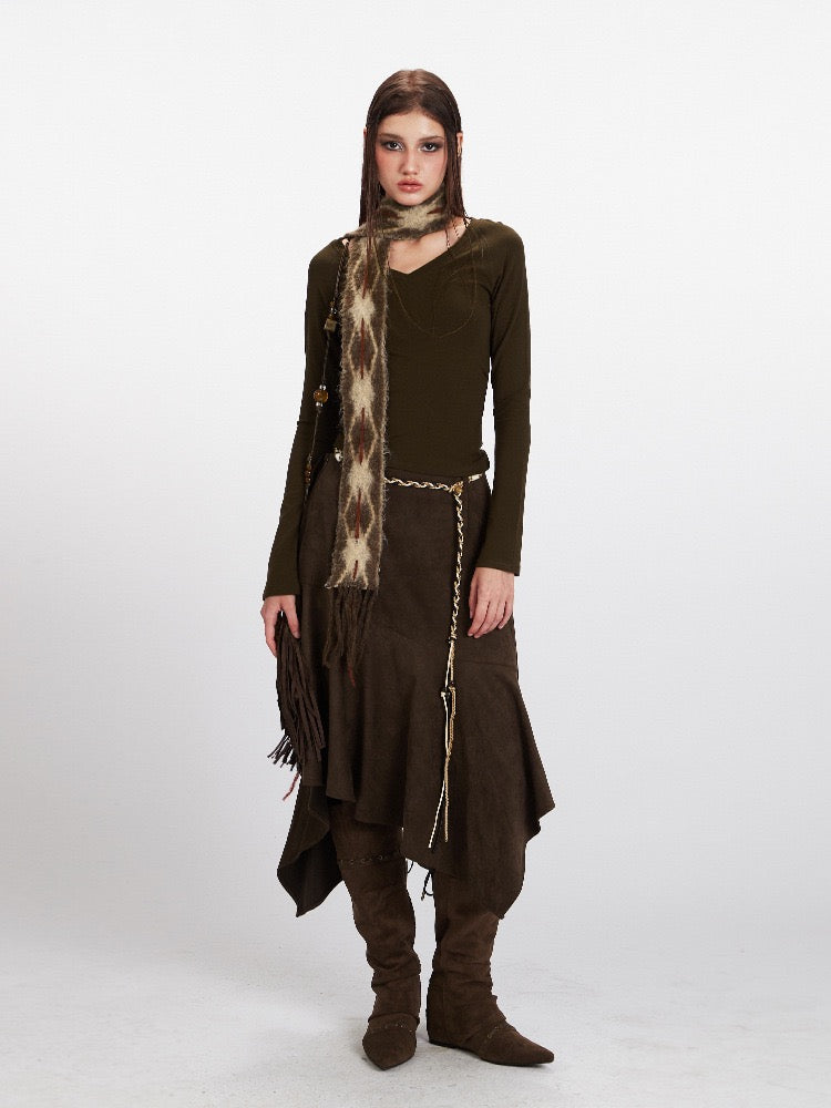 Archive Essential V-Neck Long Sleeve Top