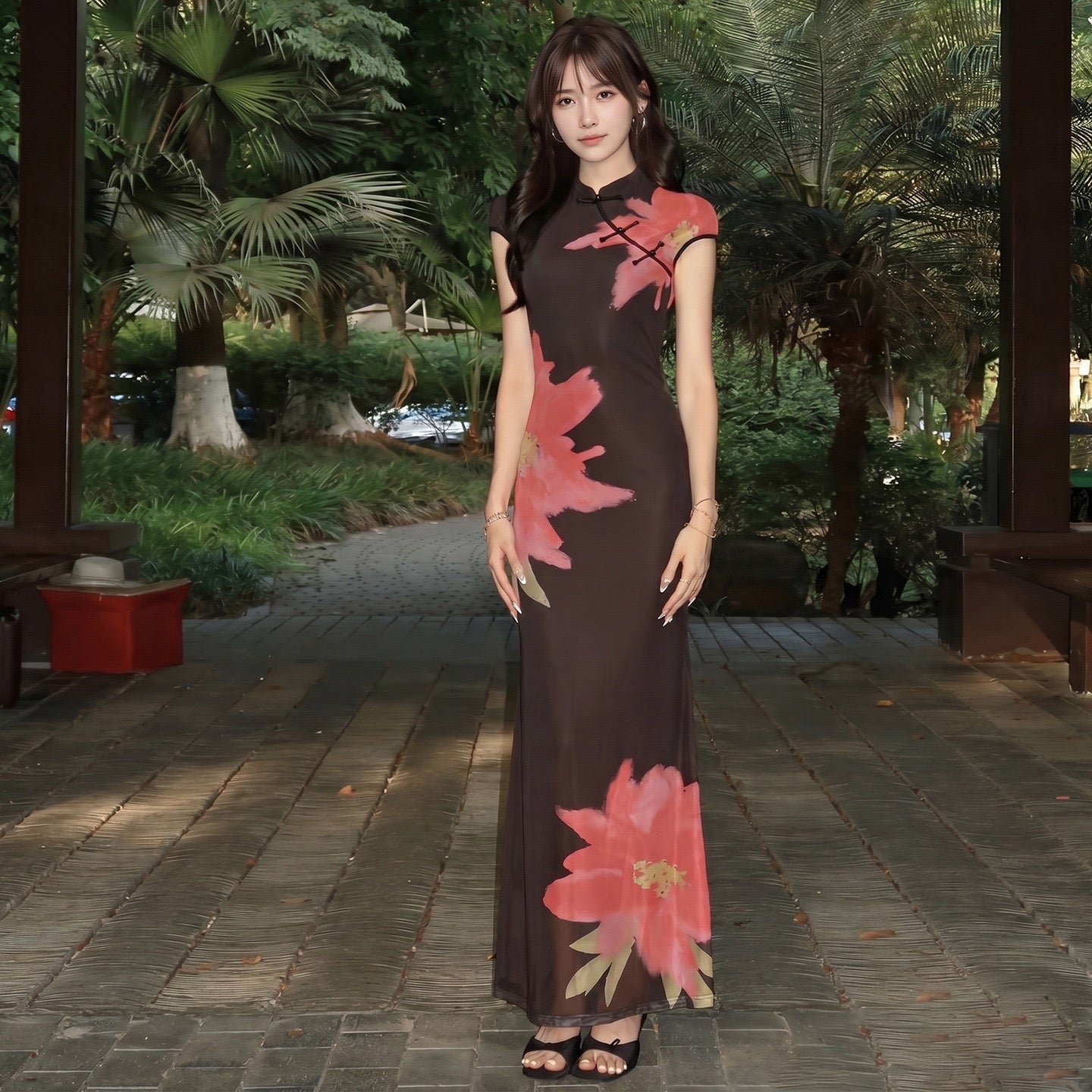 Camellia Bloom Maxi Dress