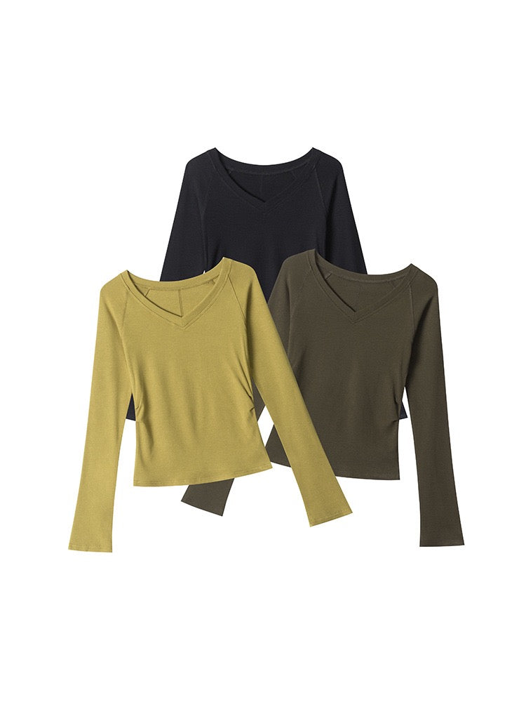 Archive Essential V-Neck Long Sleeve Top