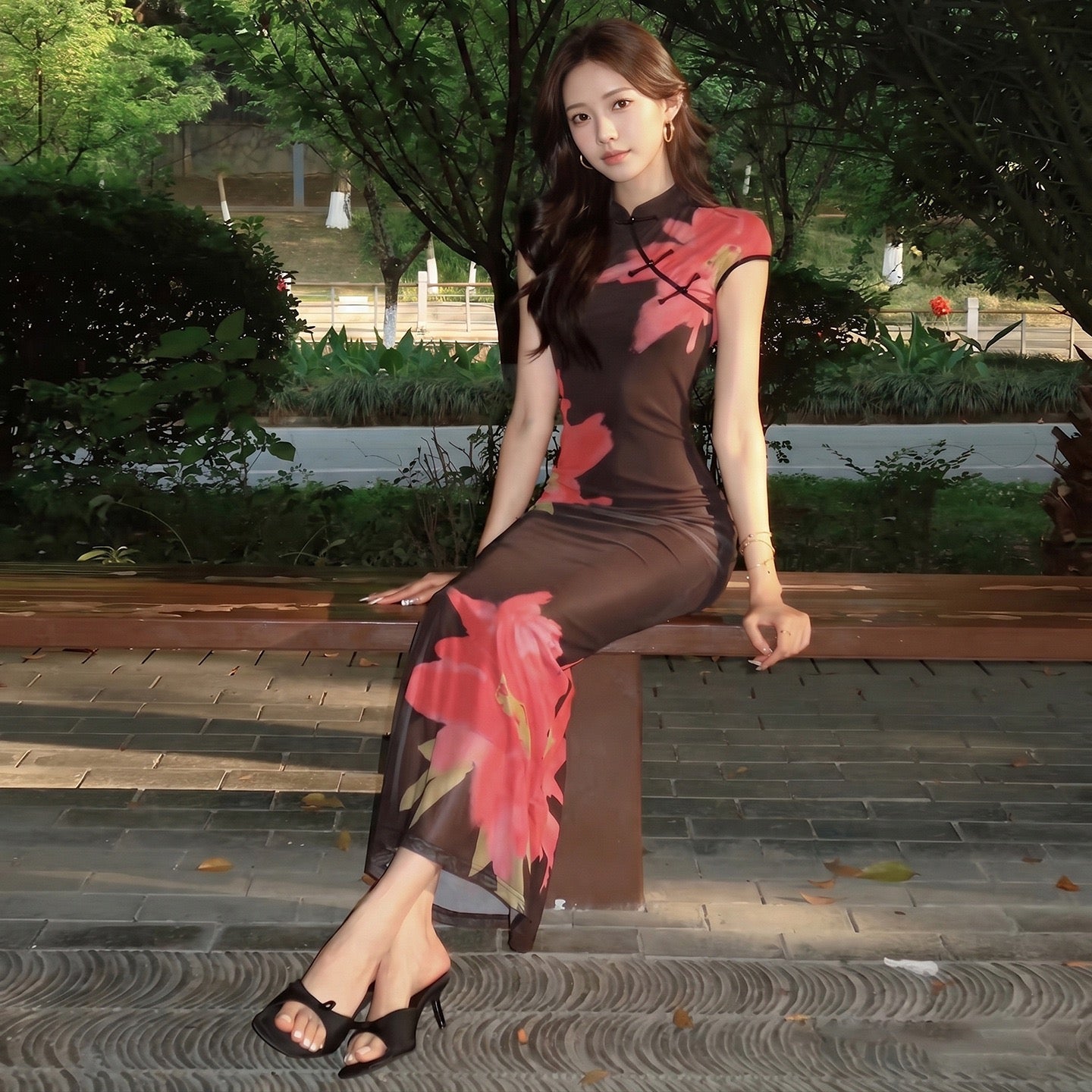 Camellia Bloom Maxi Dress