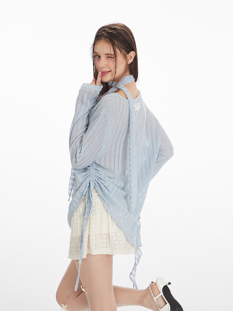 Archive Drape Scarf Knit Top