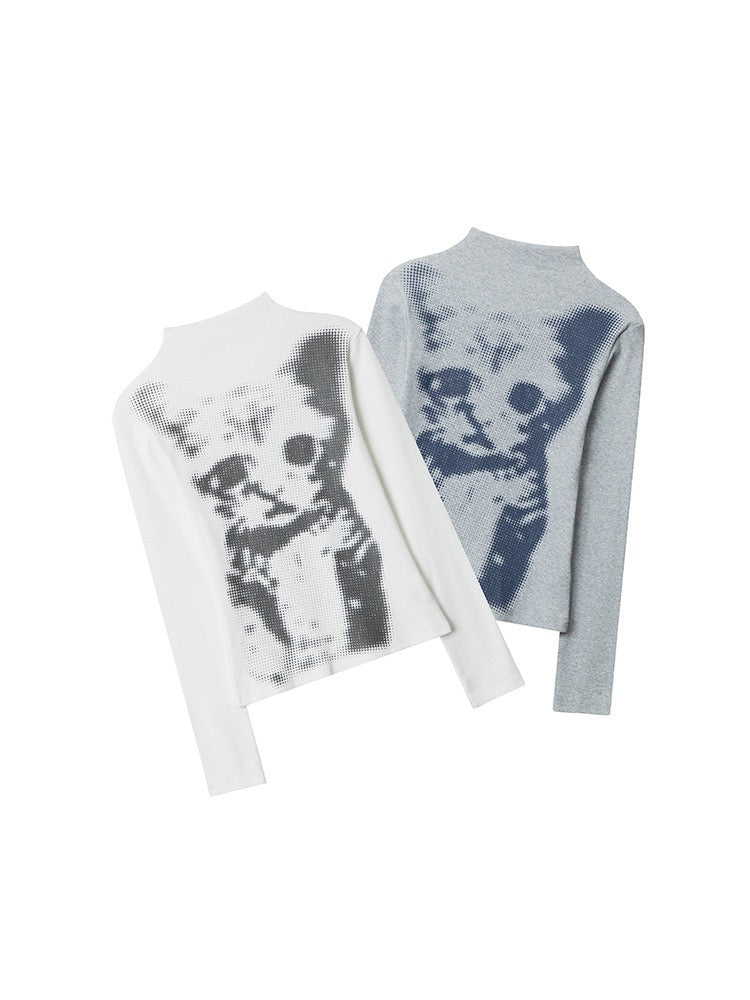 Pixel Cat Long Sleeve Top