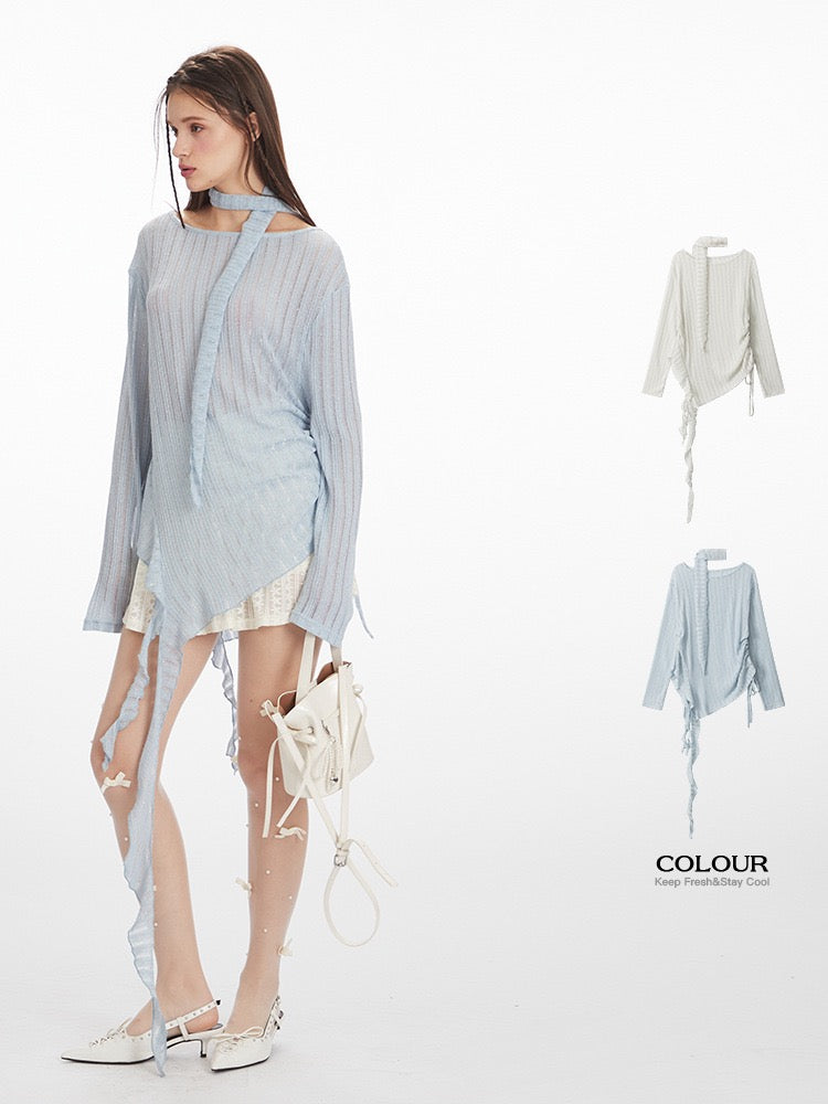 Archive Drape Scarf Knit Top