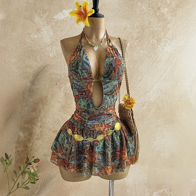 Solstice Boho Halter Romper