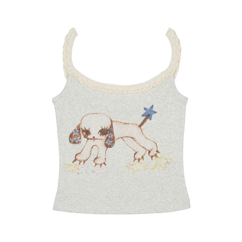 Star Puppy Lace Cami